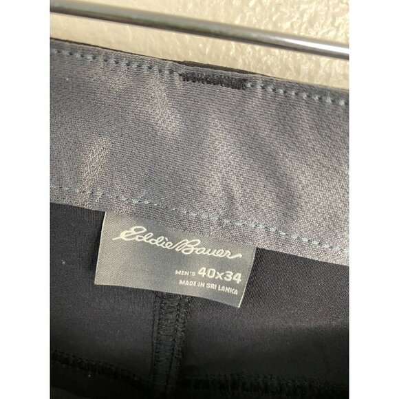 Eddie Bauer Convertible Cargo Black Pants Mens 40x34 Black Nylon Stretch Outdoor - Picture 3 of 14